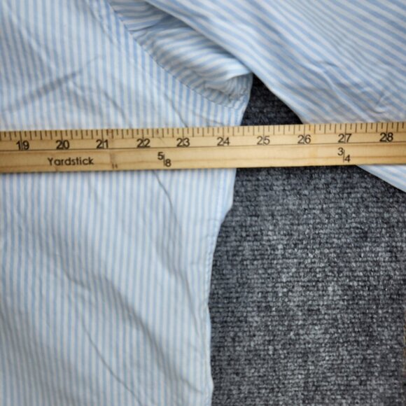 Thomas Pink Long Sleeve Button Up Cotton Ireland Blue Striped Superfine 17 34 - Picture 6 of 16